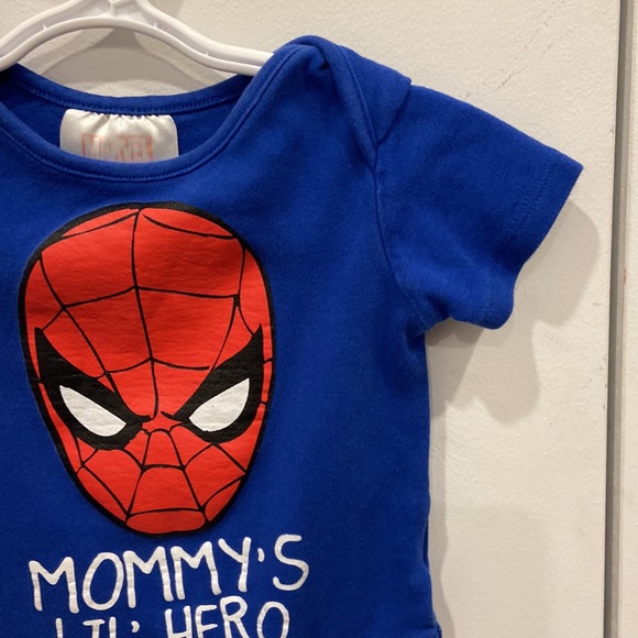 3/$15 Marvel Spider-Man Mommy’s Lil’ Hero Onesie/Diaper Shirt - Picture 3 of 8
